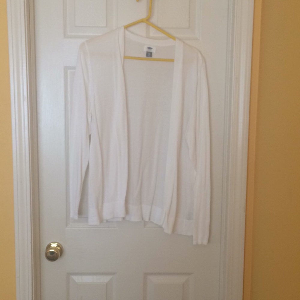 White cardigan